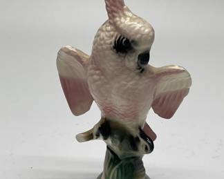 Vintage Regency Glazed Ceramic Cockatoo
