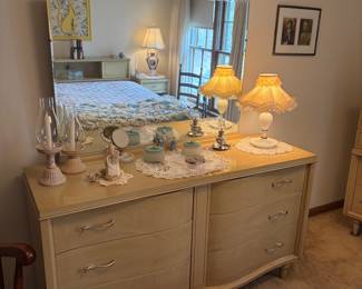 MATCHING BED, DRESSER WITH MIRROR, CHEST OF DRAWERS, NIGHT STANDS