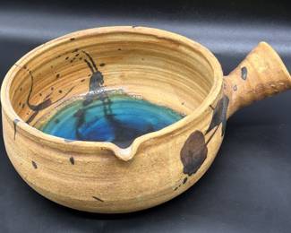 Art Pottery French Terra Cotta 'Poelon' Saucepan