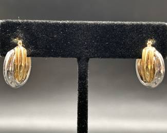 14k Gold Earrings from Israel, TW 2.28g, *NO CC