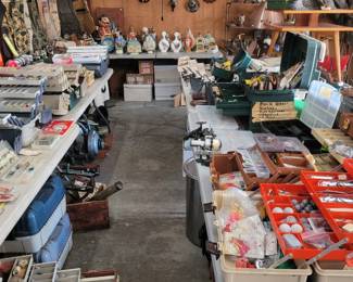 large view of fishing area! This is all fishing gear!!