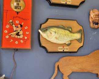 Clocks, bar signs and Billy Bass and more