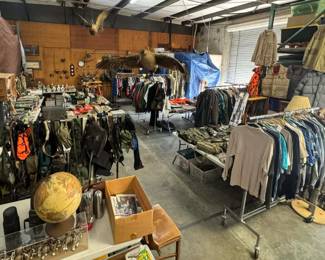 Overalll view - as we started to close up for the day - hunting and fishing related items, clothes and more