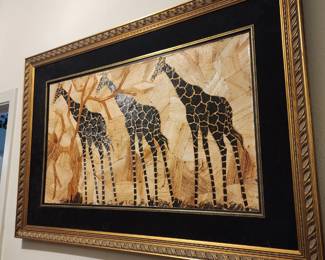 Hand stained wood art