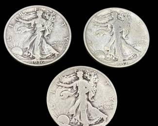 3 Silver Half Dollars * 2 - 1936 S D - 1 - 1937 No Mint Mark
