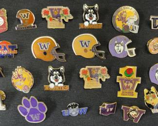 Uw Football Rose Bowl And Huskies Trading Pins
