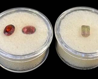 Faceted Bi-color Tourmaline 1ct * Red Gemstones
