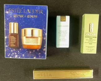 Estée Lauder Crèmes * Clinique Lotion * stila Lipstick

