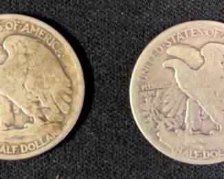 1918 And 1923 Silver 1/2 Dollar
