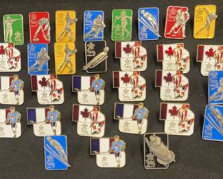 Lot Of 30 Trading Pins 1988 Calgary Olympics

