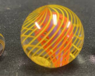 Art, Glass Heart And Two Spheres
