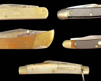 5 Vintage Folding Pocket Knives
