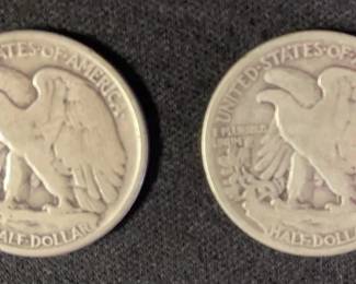 1918 And 1923 Silver 1/2 Dollar
