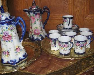 Antique chocolate set