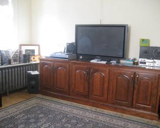 Large walnut credenza