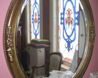 Antique oval frame with beveled edge