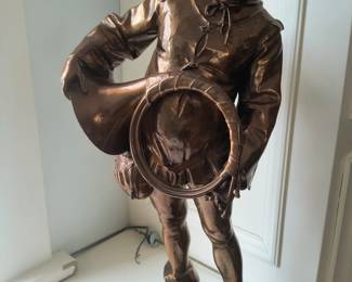 Bronze statue, ca. 1901, by Gerhard Adolf Janensch, "Postillon with Horn."