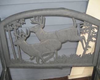 Metal chair with deer