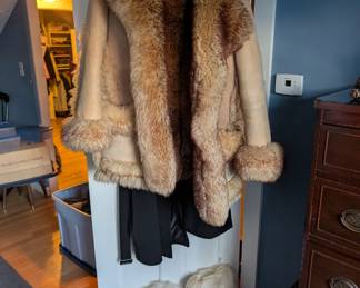 fur, fur coat, fur shoes