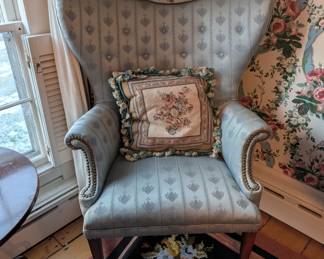 chair, pillows