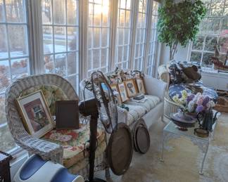 patio furniture, art, fan