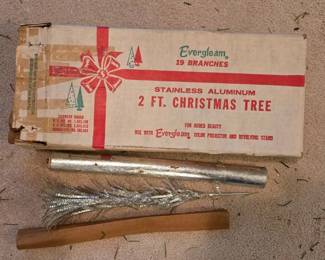 2 Ft silver Evergleam aluminum Christmas tree