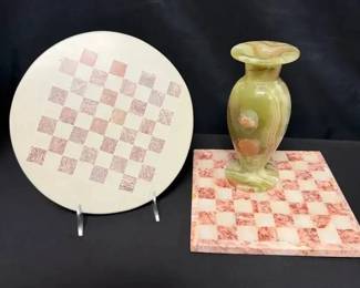 SH441Onyx Marble Vase And More 