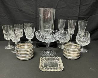 SH445Signed Kostaboda Vase Crystal  Cut Glass