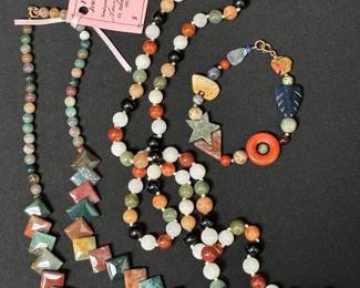 SH518Earth Toned Stone Jewelry