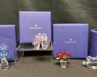SH203Swarovski Rocking Horse, Flower Dreams, Poinsettia Small And Ballet Shoes