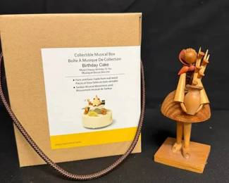 SH367New In Box Wonderful Life Birthday Cake Collectible Music Box And More 