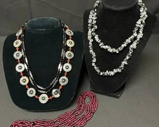 SH522Burgundy  Black Toned Jewelry