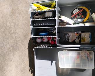 Inside of tackle box 