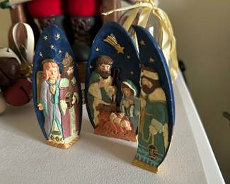 Moments in Time Nativity Tri-Fold Christmas Tabletop Decoration