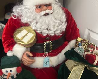 Large weighted sitting Santa 