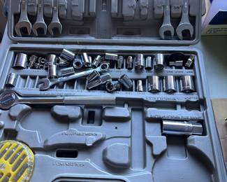 Assorted wrenches and sockets