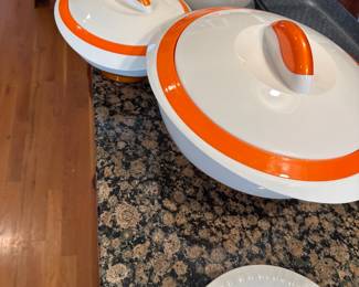  set of Asian Lotus Thermo Insulated Casserole food warmers