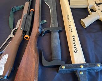 Play rifles and swords