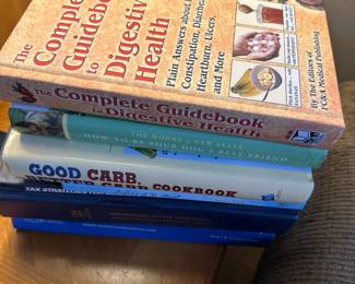 Cooking books including digestive health books and carb books