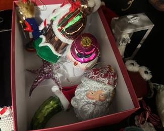 Large glass Christmas ornaments