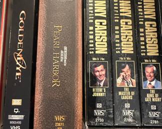 VHS Tapes including Johnny Carson and Pearl Harbor