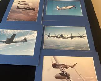 matted photographs of various aircraft