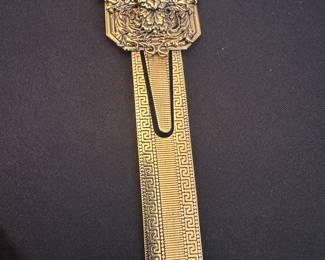 Bombay brand gold-finish cross bookmark