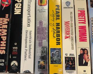VHS Tapes including Top Gun, Pearl Harbor, Pretty Woman, and more