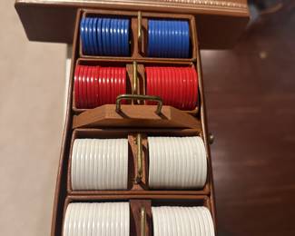 Vintage Poker and Chip set with case