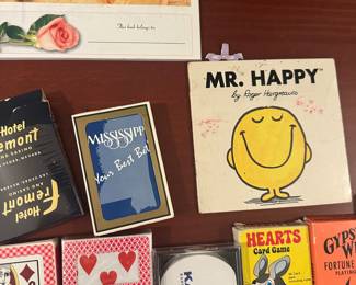 Various Card Games and playing cards