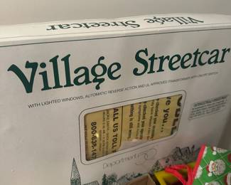 Village Streetcar Christmas decor