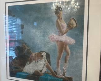 framed ballerina art