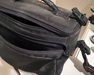 black camera bag