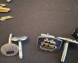 collection of assorted vintage cufflinks